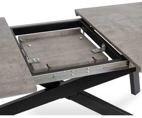 JAKS Rozkladací stôl Hamilton 160-200 cm sivý betón