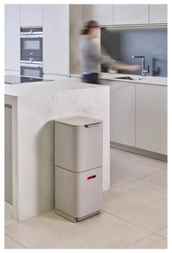 Krémovobiely kôš na triedený odpad Joseph Joseph Totem Compact, 40 l