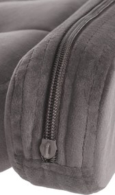 Barová stolička Dublin - zamat, biely rám Sivá