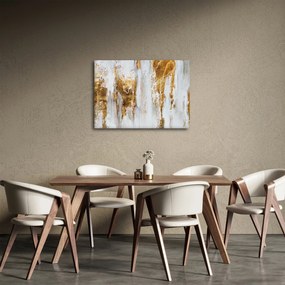Obraz - Abstrakcia so zlatou (70x50 cm)