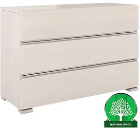 Komoda drevená borovica 3s Skandica Vestre Biely