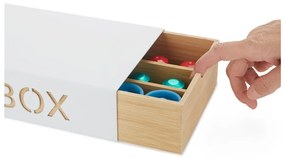 Biely stojan na kapsule – Balvi