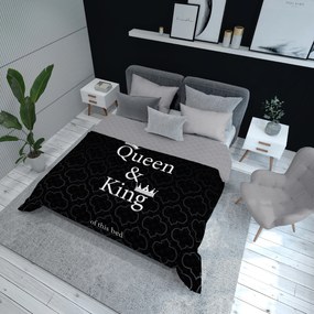 Detexpol Luxusný prehoz na posteľ 220x240 cm - Queen a King black