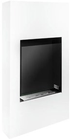 Biely stojaci biokrb Modern so sklom