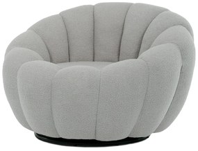 Otočné kreslo Bouclé GREY2, šedá