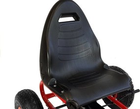 LEAN CARS Pedálová motokára A-18 s nafukovacími kolesami, červená
