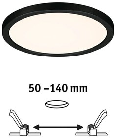 Paulmann Areo LED okrúhly čierna 3000K Ø17,5cm