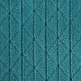 Kvalitná tyrkysová deka prehoz s geometrickým vzorom