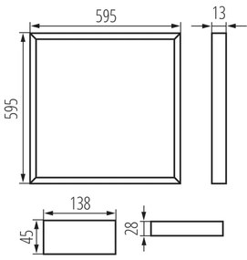 Kanlux 26778 - LED rám AVAR LED/32W/230V 4000K UGR<19 59,5x59,5 cm