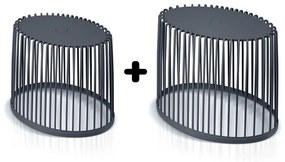 Set 2 univerzálnych oválnych košov, 30 + 55 l, antracit