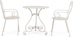 Béžová kovová záhradná stolička Etienne – Bizzotto