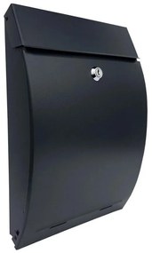 Poštová schránka vypuklá čierna mat A4