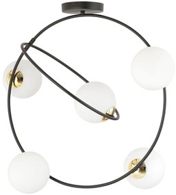 Luster na tyči STARDOM 5xE14/10W/230V čierna/biela