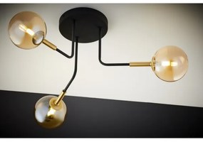 Jupiter 2037 - Luster na tyči BURANO 3xG9/10W/230V čierna/zlatá/béžová