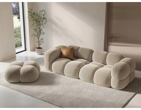 Béžová zamatová pohovka 250 cm Loretto – Cosmopolitan Design