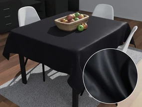 Biante Veľký štvorcový bavlnený saténový obrus ST-006 Čierny 150x150 cm
