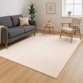 Dekorstudio Moderný koberec CALMA - krémový Rozmer koberca: 80x280cm