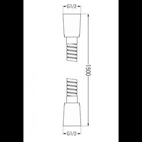 Mexen príslušenstvo, Sprchová hadica 150 cm, nerezové opletenie, ružovo-zlatá, 79460-60