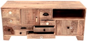 furniture-nabytek.cz - Rustikálny tv stolík z dreva mango 120x50X45