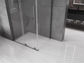 Mexen Velar L, sprchový kút s posuvnými dverami 90 x 70 cm, 8mm číre sklo, grafit brúsený, 871-090-070-03-66