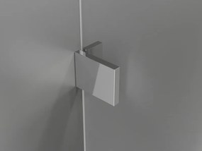 Mexen Lunar T, sklápací sprchový kút ľavý 125 x 110 cm, 8mm číre sklo, chrómový profil, 834T-125-110-01-00-L