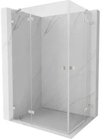 Mexen Lunar Duo, výklopný sprchový kút 105 x 70 cm, 8mm číre sklo, oceľový profil, 834-105L-070P-97-00