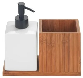 WENKO 54944100 - Dávkovač mydla MERA 18,5x17 cm hnedý