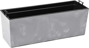 PLASTOVÝ KVETINÁČ BOUQUET 19X56 CM IMITÁCIA BETÓNU SIVÁ