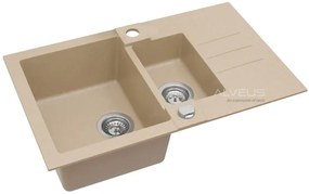 ALVEUS CZ ROCK 70 G- 55 béžová (780x480mm)+ pop- up sifon F