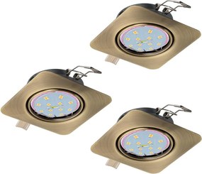 Eglo 94269 - SADA 3x LED podhľadových svietidiel PENETO 3xGU10-LED/5W/230V