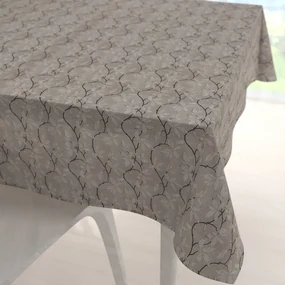 Biante Dekoračný štvorcový obrus PML-086 Popínavé vetvičky na hnedosivom 100x100 cm