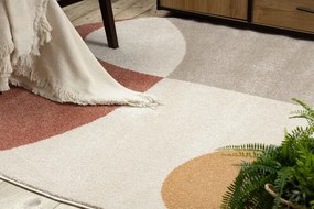 Koberec FUSION Shape 5706 krémový / tehlový