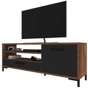 TV skrinka/stolík Cascade  (orech + čierna). Akcia -20%. Vlastná spoľahlivá doprava až k Vám domov. 1098748