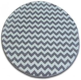 Kusový koberec Nero šedobiely kruh 140cm