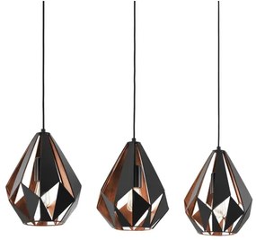 Eglo 49991 - Závesné svietidlo CARLTON 1 3xE27/60W/230V