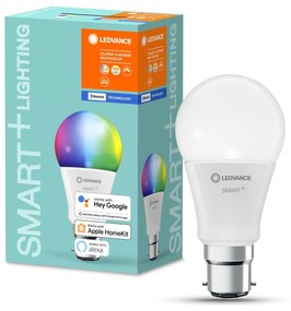 LEDVANCE Inteligentná LED žiarovka SMART+ BT, B22d, A60, 9W, 806lm, 2700-6500K, teplá-studená biela, RGB