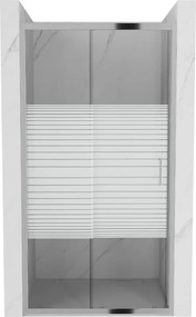 Mexen Apia posuvné sprchové dvere 90 cm, pruhy, chróm - 845-090-000-01-20