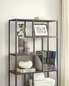 Dizajnová knižnica TAYLOR 180x80 cm, rustikálne hnedá