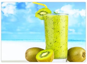 Sklenený obraz - kiwi smoothie (70x50 cm)