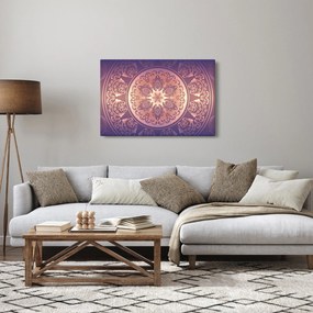 Obraz - Mandala na fialovom gradiente (90x60 cm)