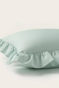 Saténová obliečka na vankúš RUFFY PREMIUM šalviová Rozmer: 50x70 cm