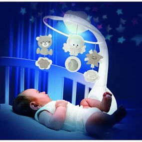 Infantino - Kolotoč nad postieľku 3v1 s melódiou, 3xAAA, hnedý