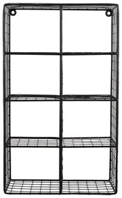 Čierna poschodová oceľová polica 30 cm Reja – PT LIVING