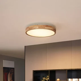 Škandinávske stropné svietidlo drevené 50 cm vrátane LED stmievateľné - Pecker
