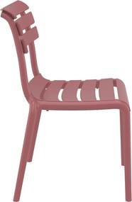 HELEN záhradná stolička bez podrúčok marsala