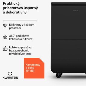 Klarstein DryFy Connect 70 odvlhčovač vzduchu, 70 l / deň, do 90 m², WiFi, ovládanie pomocou aplikácie, 8 L nádrž na vodu