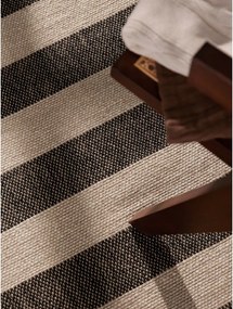 Čierny/krémovobiely obojstranný/ručne tkaný jutový behúň 80x200 cm Playa – Hanse Home