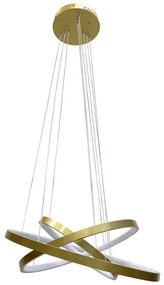 Candellux Zlaté závesné LED svietidlo Lune okrúhly 50cm 60W 33-76397