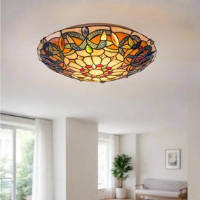 BRILAGI - Tiffany vitrážové stropné svietidlo LUISA 2xE27/60W/230V priemer 40 cm