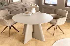 Okrúhly jedálenský stôl Yenibeth 120 cm sivo-béžový